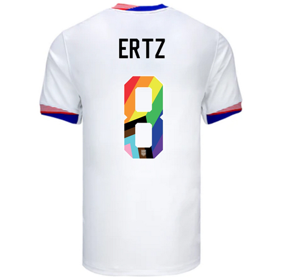 USA 2024/25 Julie Ertz Home Pride Men's Soccer Jersey