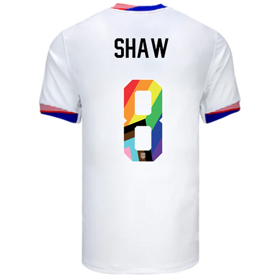 USA 2024/25 Jaedyn Shaw Home Pride Men's Soccer Jersey