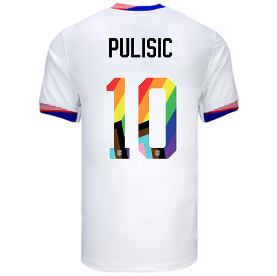 USA 2024/25 Christian Pulisic Home Pride Men's Soccer Jersey