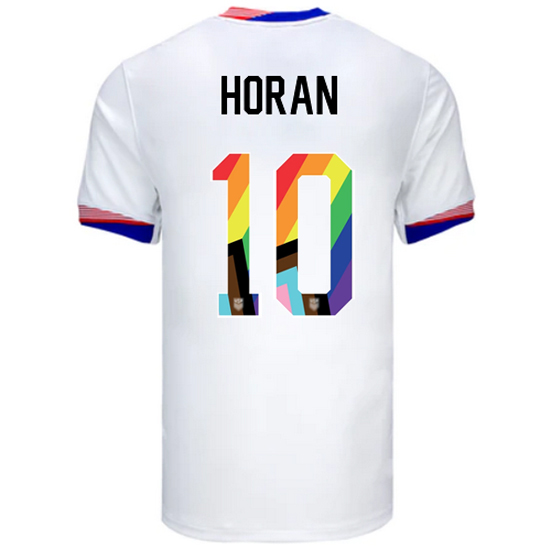 USA 2024/25 Lindsey Horan Home Pride Men's Soccer Jersey