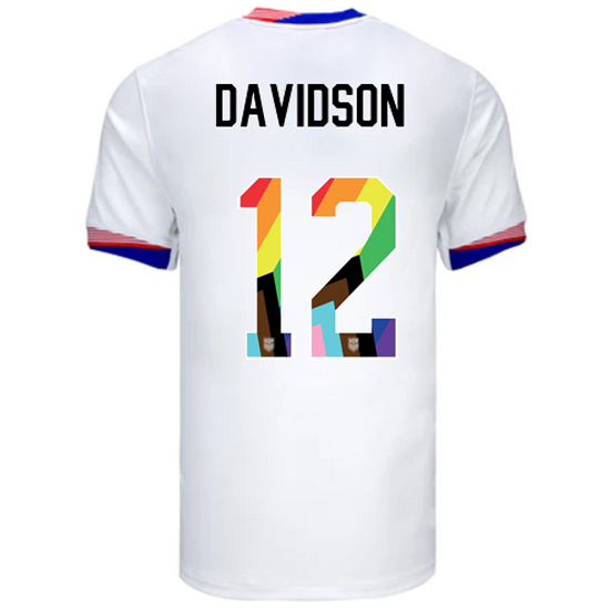 USA 2024/25 Tierna Davidson Home Pride Men's Soccer Jersey