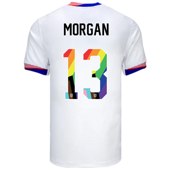 USA 2024/25 Alex Morgan Home Pride Men's Soccer Jersey