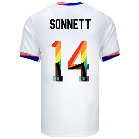 USA 2024/25 Emily Sonnett Home Pride Men's Soccer Jersey