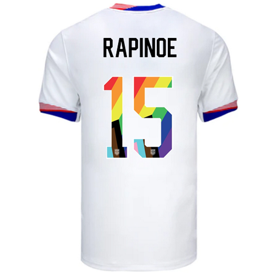 USA 2024/25 Megan Rapinoe Home Pride Men's Soccer Jersey