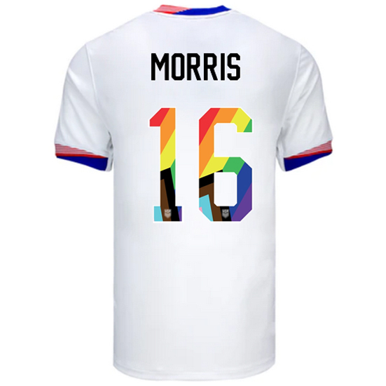 USA 2024/25 Jordan Morris Home Pride Men's Soccer Jersey