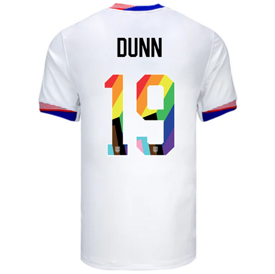 USA 2024/25 Crystal Dunn Home Pride Men's Soccer Jersey