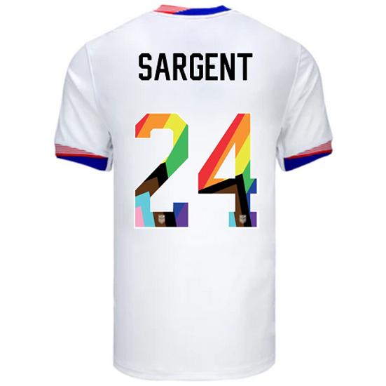 USA 2024/25 Josh Sargent Home Pride Men's Soccer Jersey