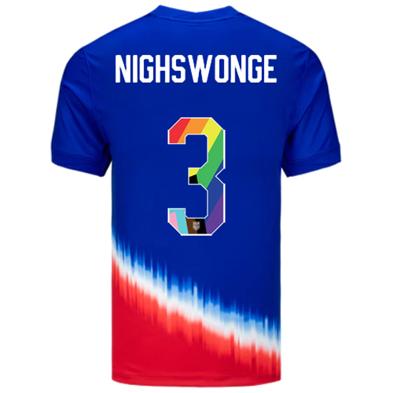USA 2024/25 Jenna Nighswonger Away Pride Men's Soccer Jersey