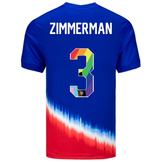 USA 2024/25 Walker Zimmerman Away Pride Men's Soccer Jersey