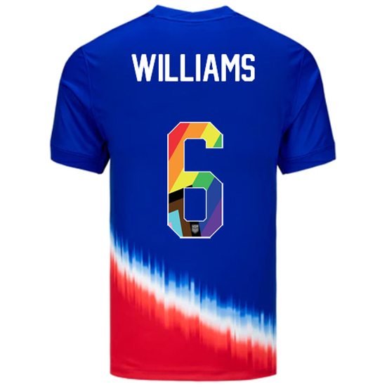 USA 2024/25 Lynn Williams Away Pride Men's Soccer Jersey