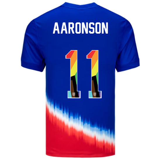 USA 2024/25 Brenden Aaronson Away Pride Men's Soccer Jersey