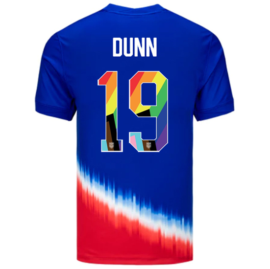USA 2024/25 Crystal Dunn Away Pride Men's Soccer Jersey