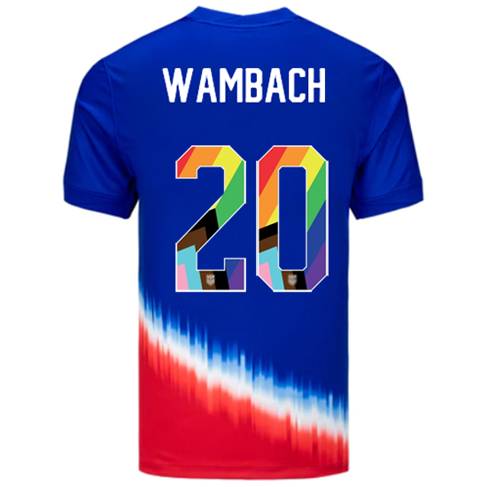 USA 2024/25 Abby Wambach Away Pride Men's Soccer Jersey