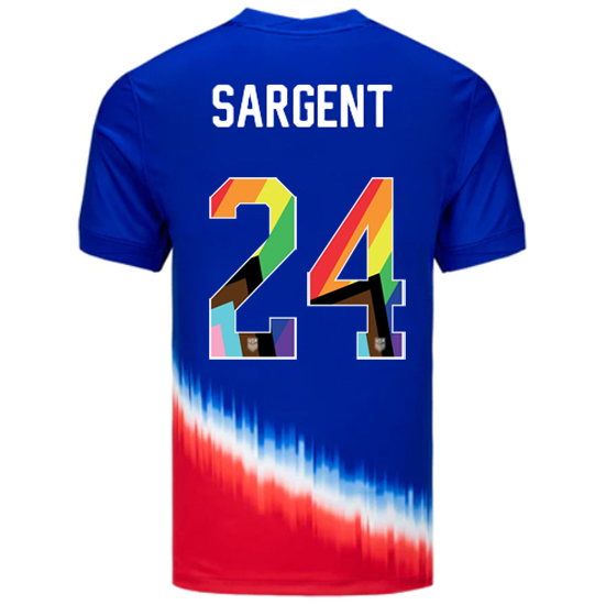 USA 2024/25 Josh Sargent Away Pride Men's Soccer Jersey