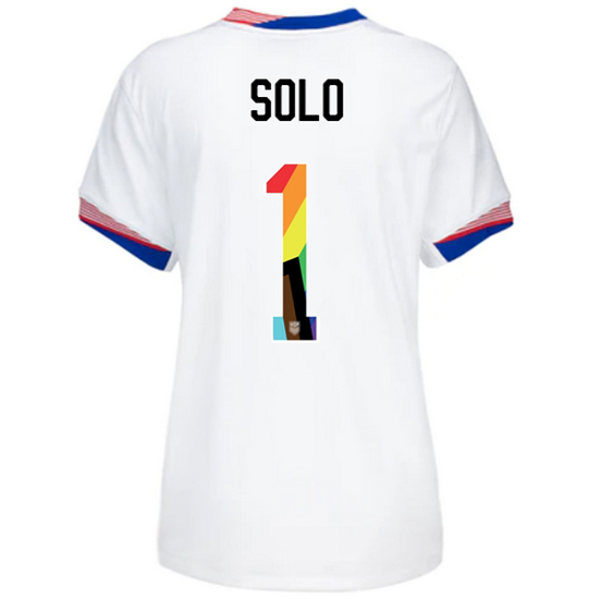 USA 2024/25 Hope Solo Home Pride Women's Soccer Jersey