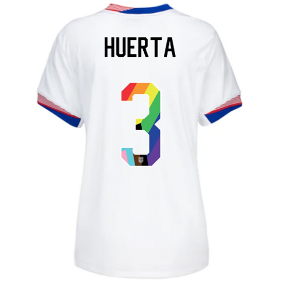 USA 2024/25 Sofia Huerta Home Pride Women's Soccer Jersey