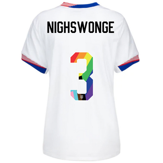 USA 2024/25 Jenna Nighswonger Home Pride Women's Soccer Jersey