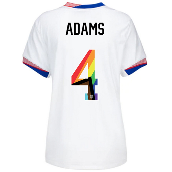 USA 2024/25 Tyler Adams Home Pride Women's Soccer Jersey
