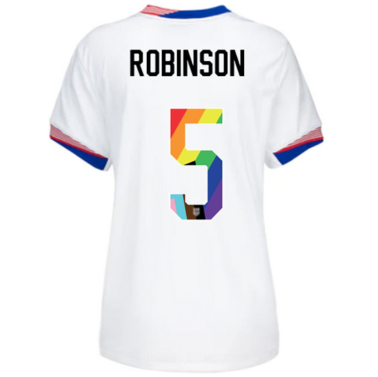 USA 2024/25 Antonee Robinson Home Pride Women's Soccer Jersey