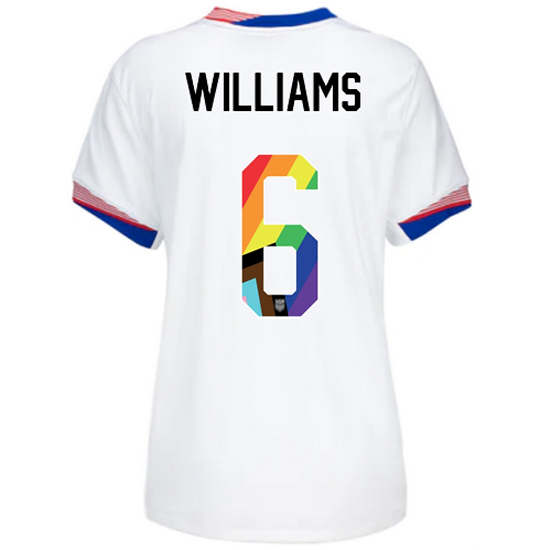 USA 2024/25 Lynn Williams Home Pride Women's Soccer Jersey
