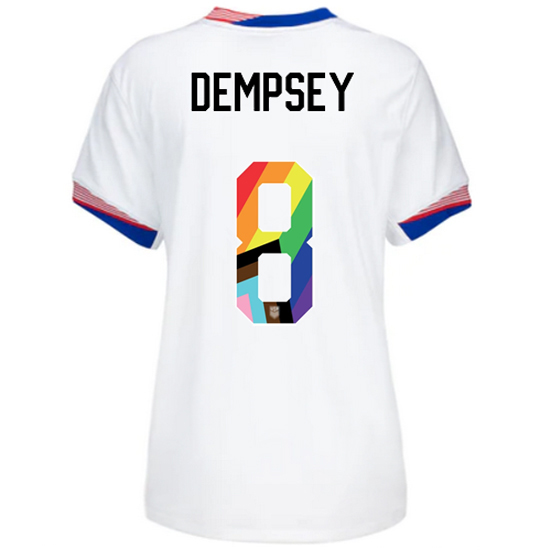 USA 2024/25 Clint Dempsey Home Pride Women's Soccer Jersey