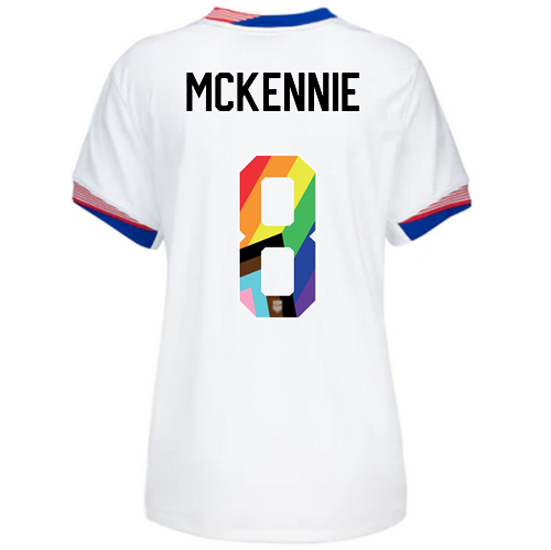USA 2024/25 Weston McKennie Home Pride Women's Soccer Jersey