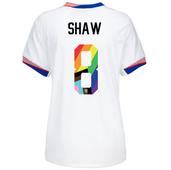 USA 2024/25 Jaedyn Shaw Home Pride Women's Soccer Jersey