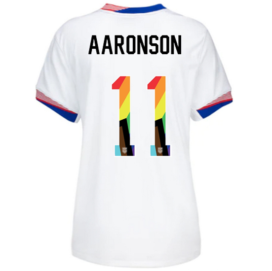 USA 2024/25 Brenden Aaronson Home Pride Women's Soccer Jersey