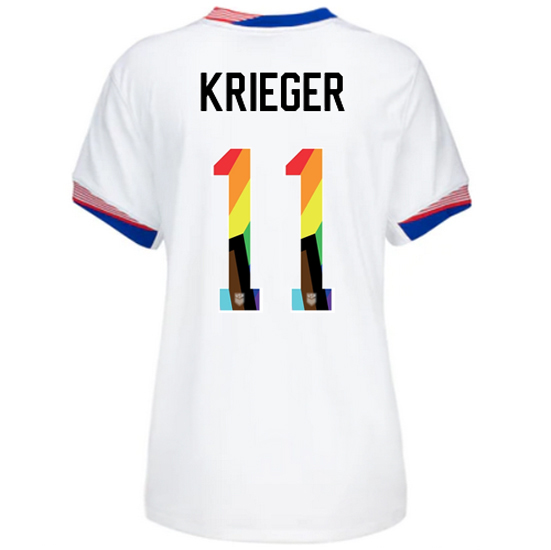 USA 2024/25 Ali Krieger Home Pride Women's Soccer Jersey