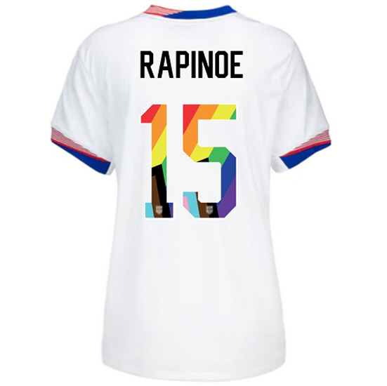 USA 2024/25 Megan Rapinoe Home Pride Women's Soccer Jersey