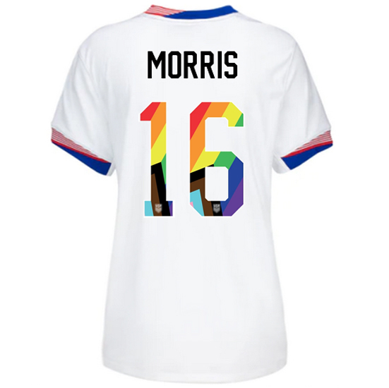 USA 2024/25 Jordan Morris Home Pride Women's Soccer Jersey
