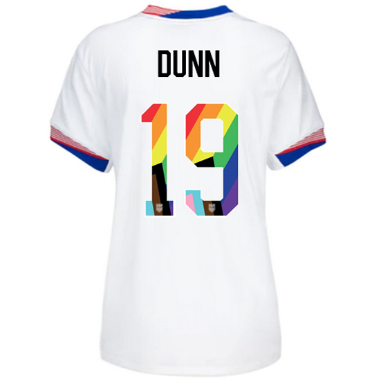 USA 2024/25 Crystal Dunn Home Pride Women's Soccer Jersey