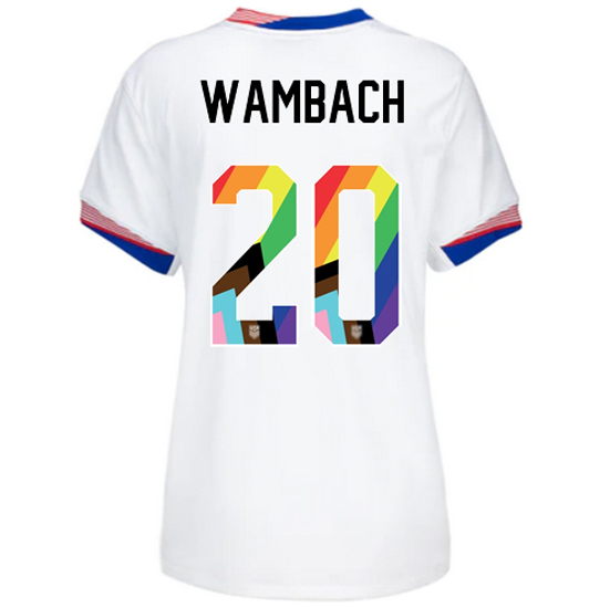 USA 2024/25 Abby Wambach Home Pride Women's Soccer Jersey