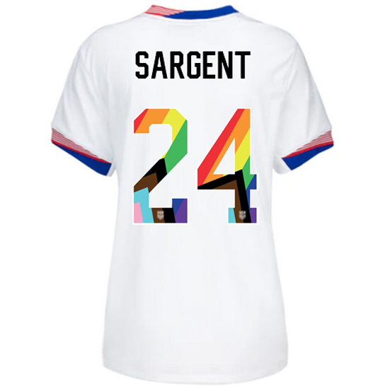 USA 2024/25 Josh Sargent Home Pride Women's Soccer Jersey