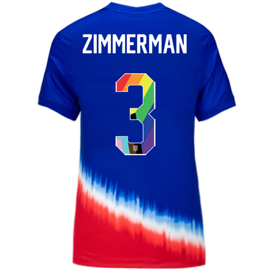 USA 2024/25 Walker Zimmerman Away Pride Women's Soccer Jersey