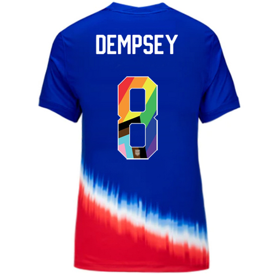 USA 2024/25 Clint Dempsey Away Pride Women's Soccer Jersey