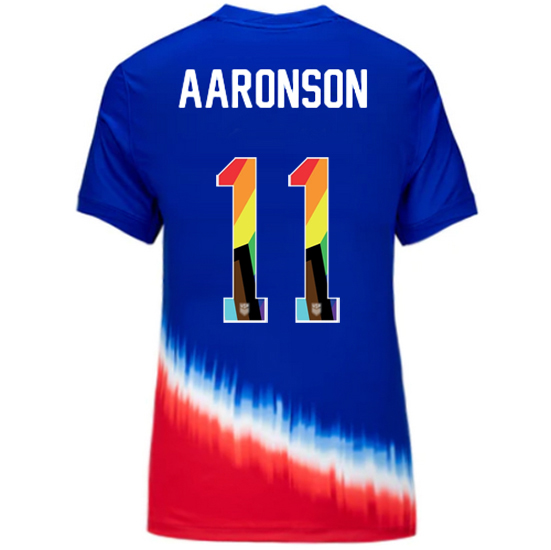 USA 2024/25 Brenden Aaronson Away Pride Women's Soccer Jersey