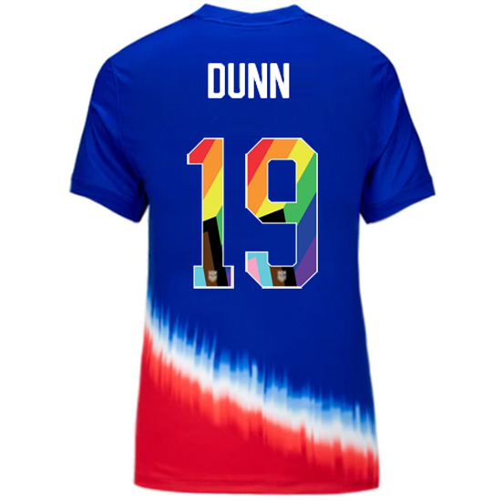 USA 2024/25 Crystal Dunn Away Pride Women's Soccer Jersey