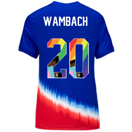 USA 2024/25 Abby Wambach Away Pride Women's Soccer Jersey