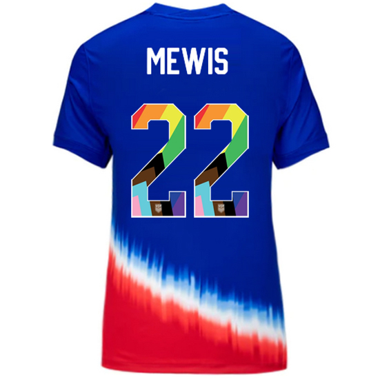 USA 2024/25 Kristie Mewis Away Pride Women's Soccer Jersey