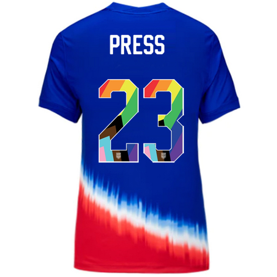 USA 2024/25 Christen Press Away Pride Women's Soccer Jersey