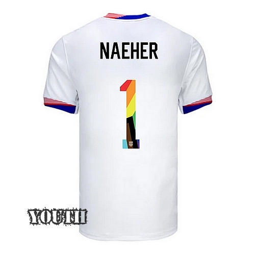 USA 2024/25 Alyssa Naeher Home Pride Youth Soccer Jersey