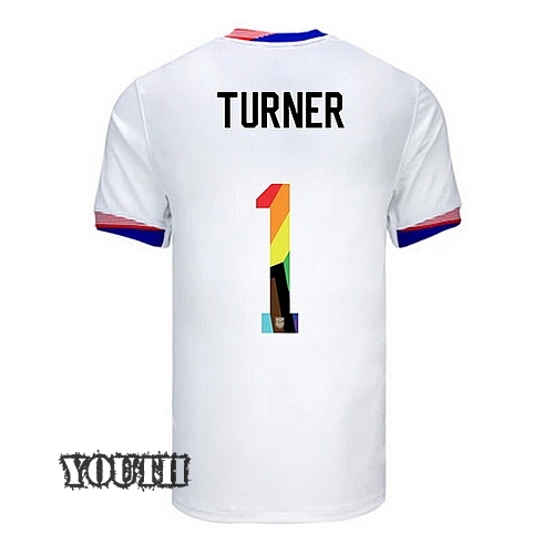 USA 2024/25 Matt Turner Home Pride Youth Soccer Jersey