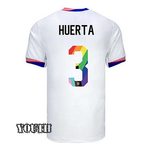 USA 2024/25 Sofia Huerta Home Pride Youth Soccer Jersey