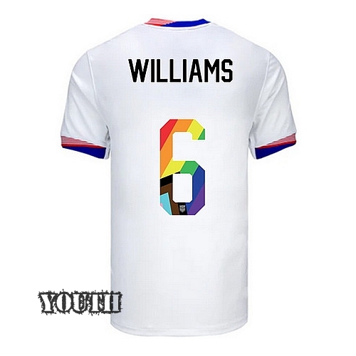 USA 2024/25 Lynn Williams Home Pride Youth Soccer Jersey