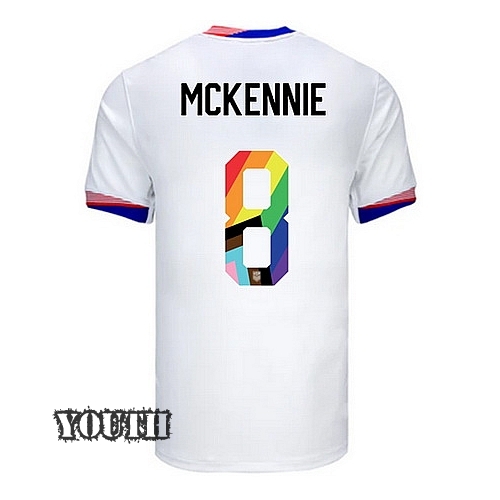 USA 2024/25 Weston McKennie Home Pride Youth Soccer Jersey