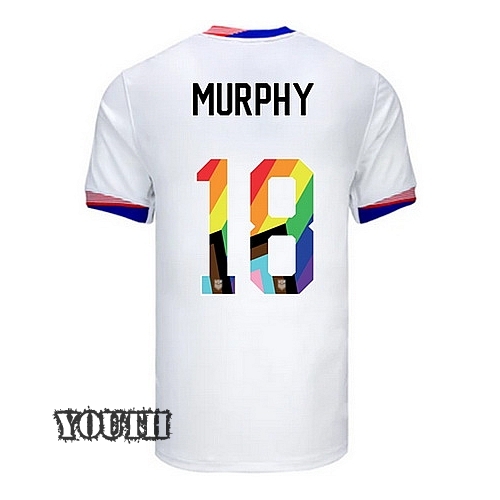 USA 2024/25 Casey Murphy Home Pride Youth Soccer Jersey
