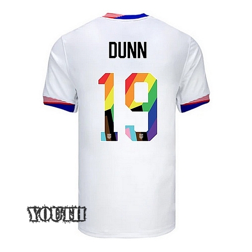 USA 2024/25 Crystal Dunn Home Pride Youth Soccer Jersey