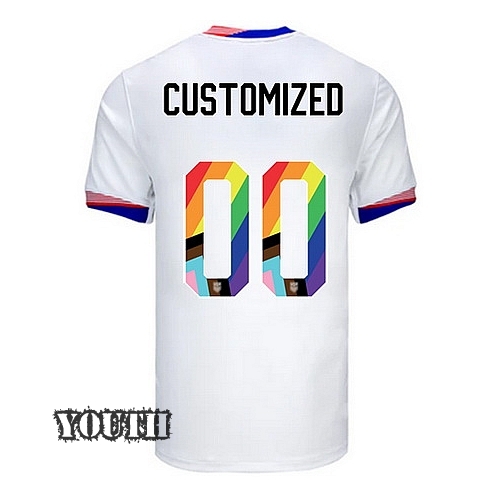 USA 2024/25 Customized Home Pride Youth Soccer Jersey