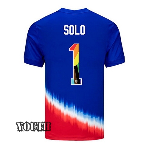 USA 2024/25 Hope Solo Away Pride Youth Soccer Jersey